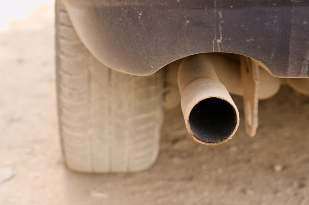 Tailpipe from a car